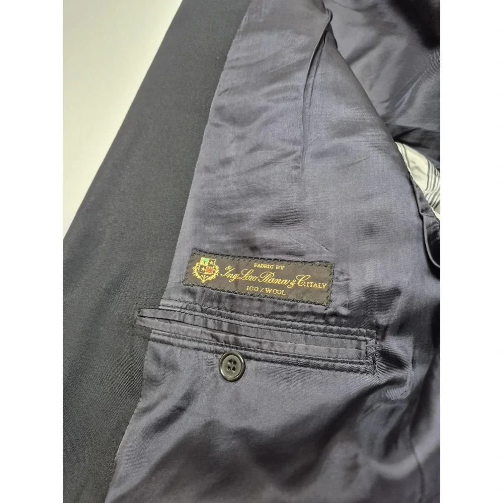Brooks Brothers Loro piana Suit Jacket Mens M 39L Blue Wool 1818 Madison FLAW